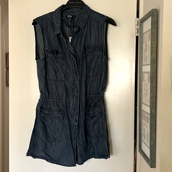 ❤️NWT.  Buffalo: David Bitton sleeveless, lightweight denim deep blue blouse. - Picture 2 of 8